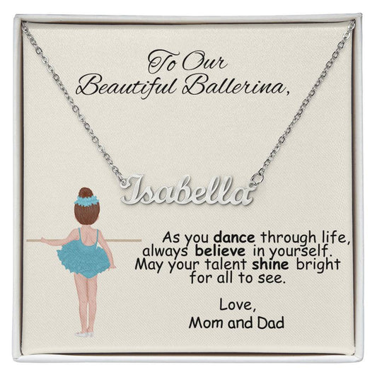 Ballerina Name Necklace with Custom Ballerina-[product type]