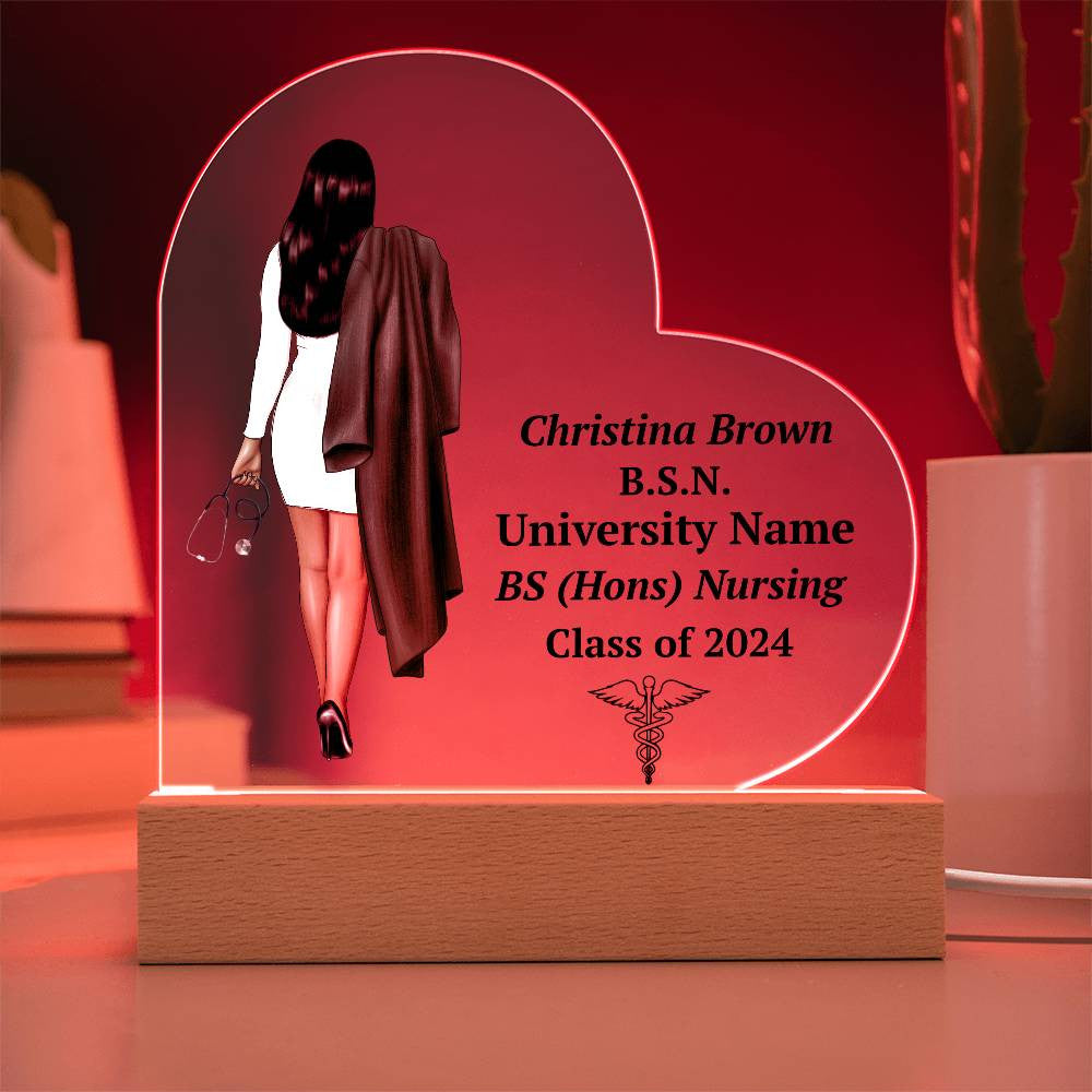 Personalized Nursing Graduation LED Plaque Gift-[product type]