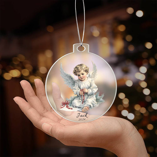 Baby Girl Angel Cherub Ornament-[Heartfelt Family Gift]