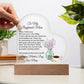 Boyfriends Mom Acrylic Heart Plaque with 2 Lines Personalized Text-[product type]