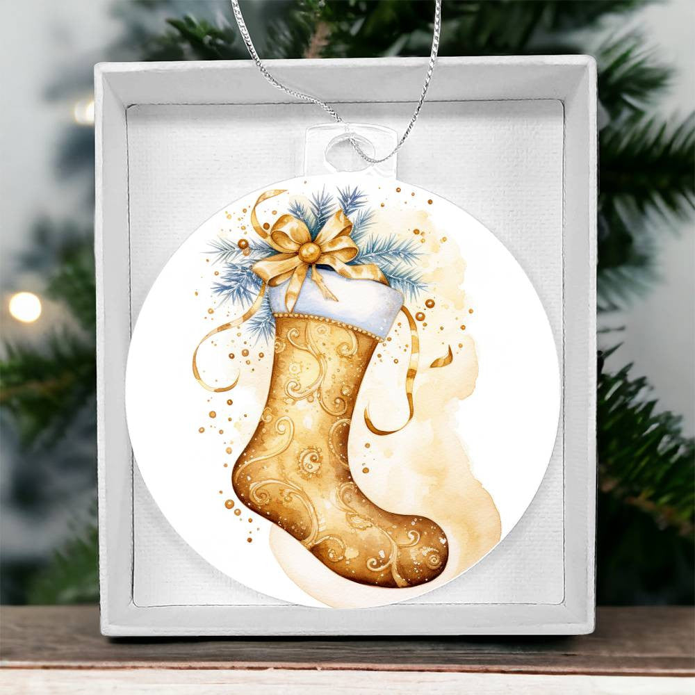 Golden Christmas Ornament-[Heartfelt Family Gift]