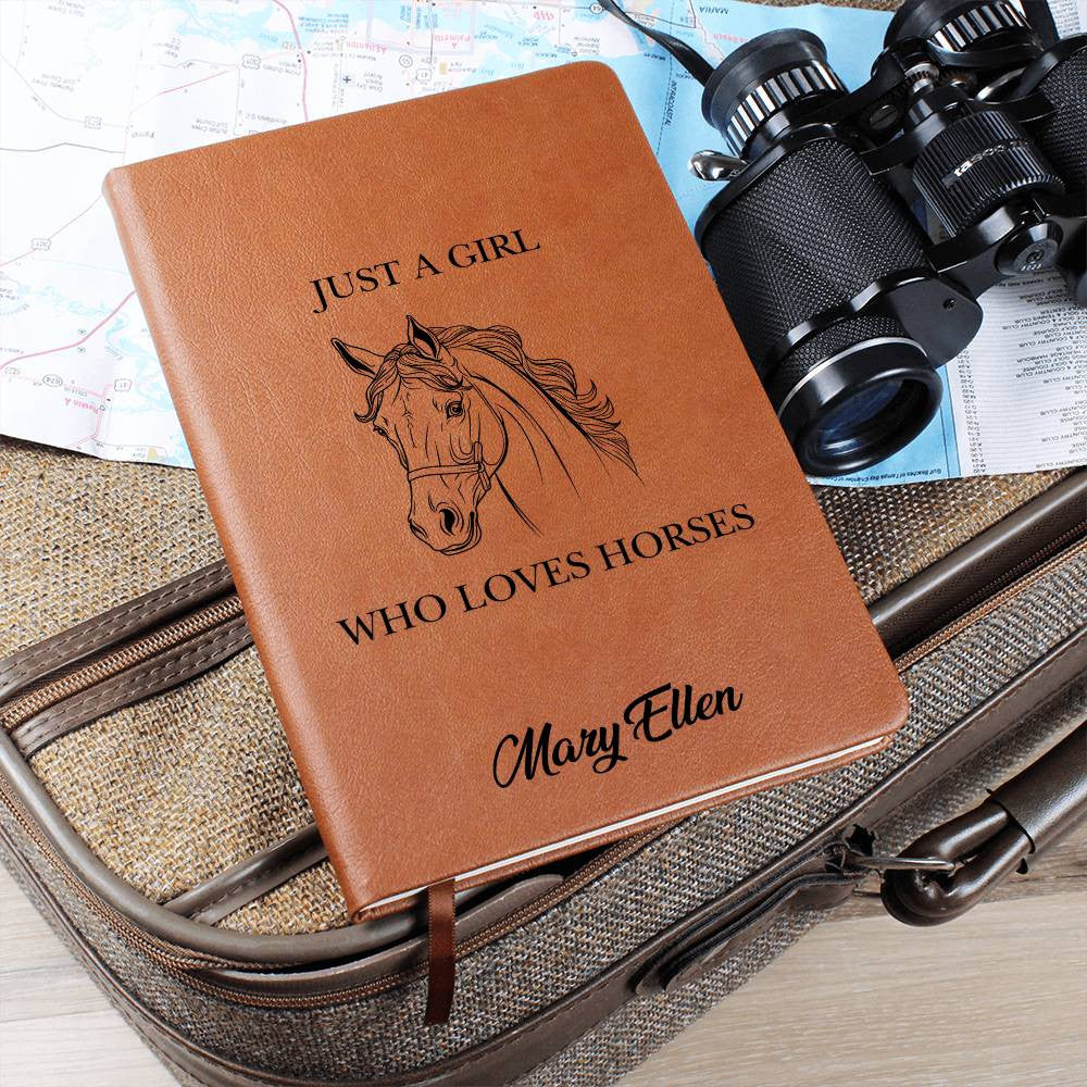 Just a Girl Who Loves Horses Personalized Journal-[Heartfelt Family Gift]