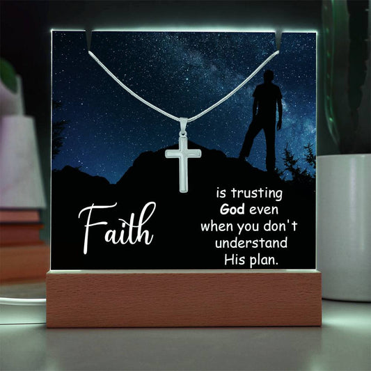 Religious Plaque & Cross Gift Set