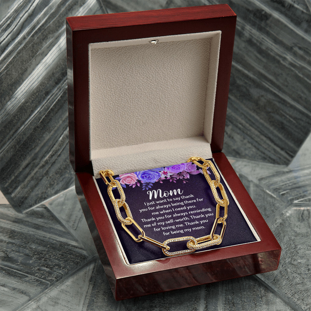 Mom Forever Linked Necklace-[product type]