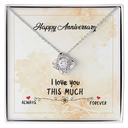 Anniversary - Love You This Much - Love Knot Necklace-FashionFinds4U