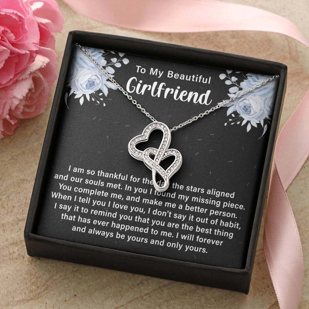 Girlfriend Heart to Heart Necklace Gift-[Heartfelt Family Gift]