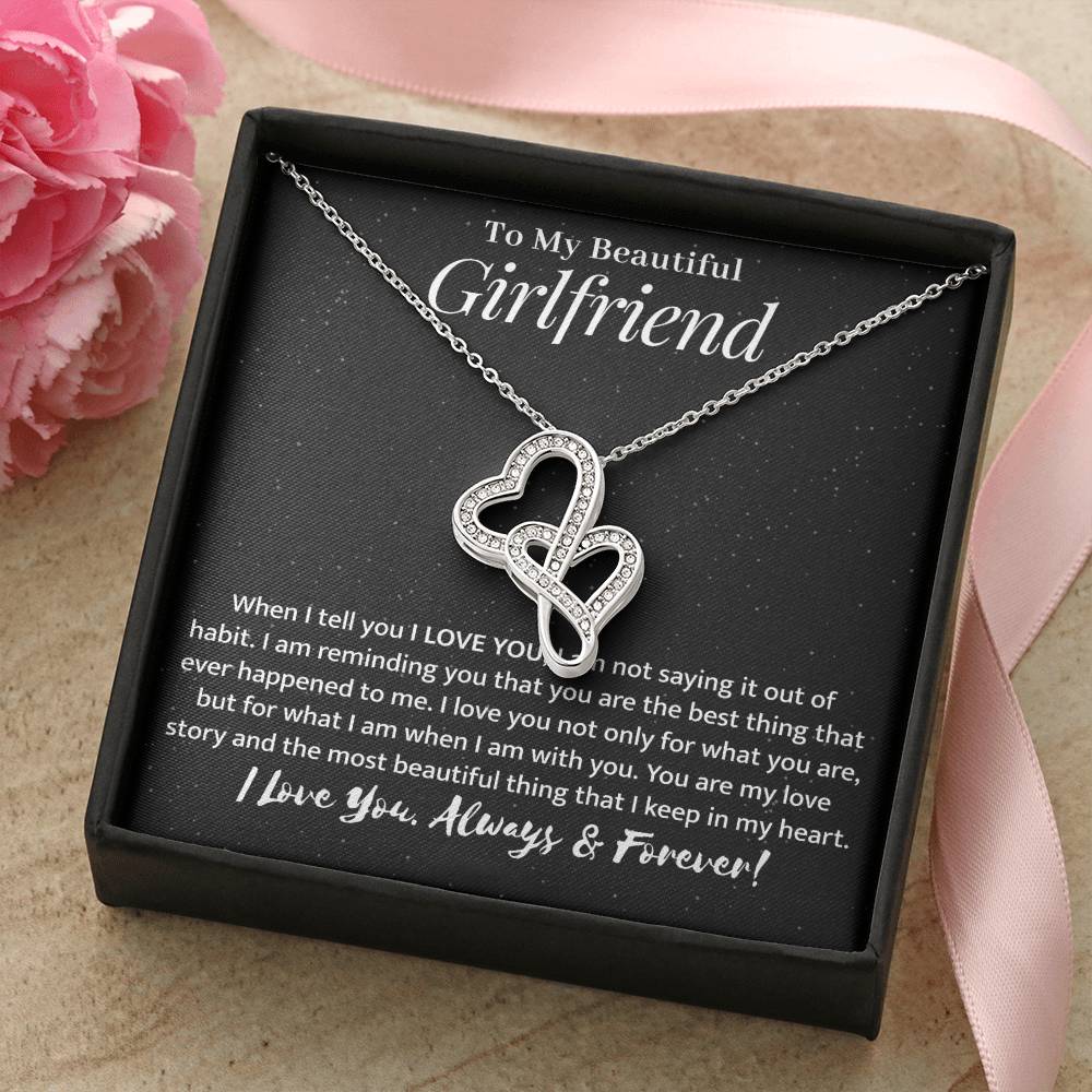 Girlfriend Heart to Heart Necklace Gift-[Heartfelt Family Gift]