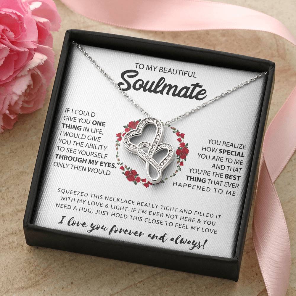 Soulmate Heart to Heart Necklace Gift-[Heartfelt Family Gift]