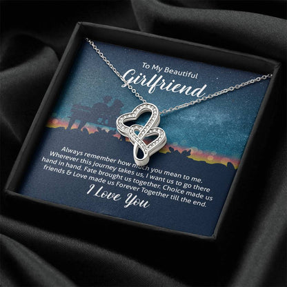 To my beautiful wife heart to heart necklace