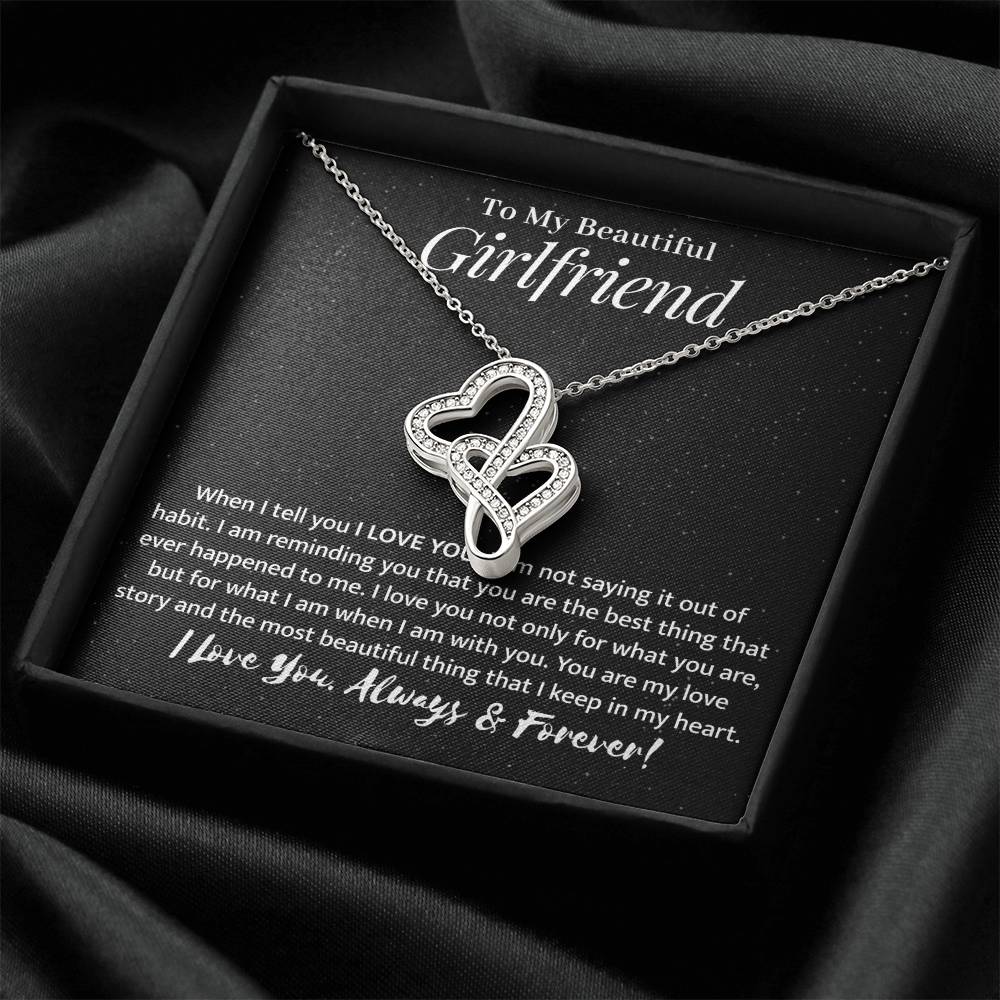 Girlfriend Heart to Heart Necklace Gift-[Heartfelt Family Gift]