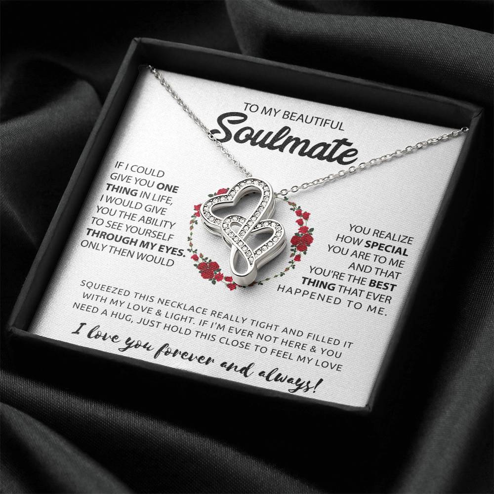 Soulmate Heart to Heart Necklace Gift-[Heartfelt Family Gift]