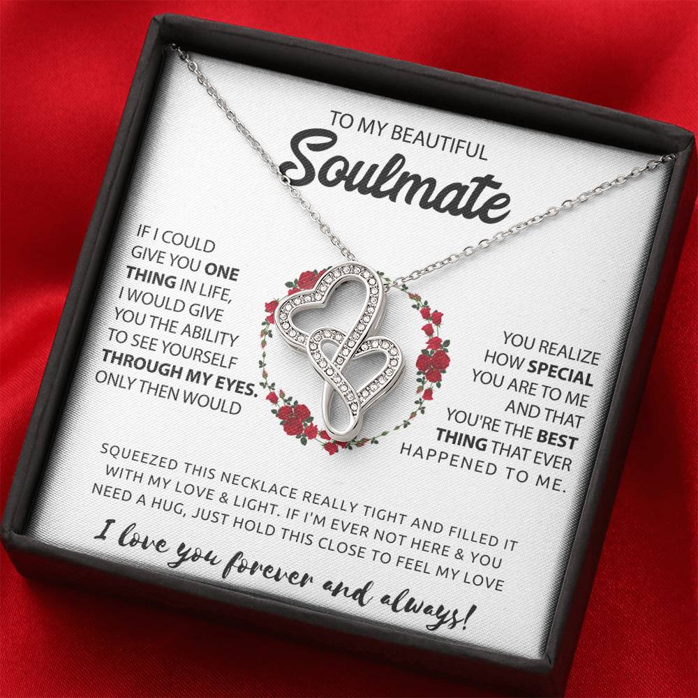 Soulmate Heart to Heart Necklace Gift-[Heartfelt Family Gift]