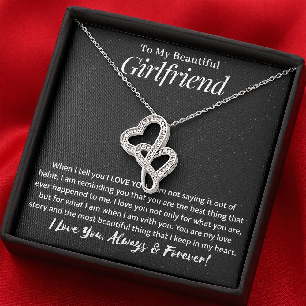 Girlfriend Heart to Heart Necklace Gift-[Heartfelt Family Gift]