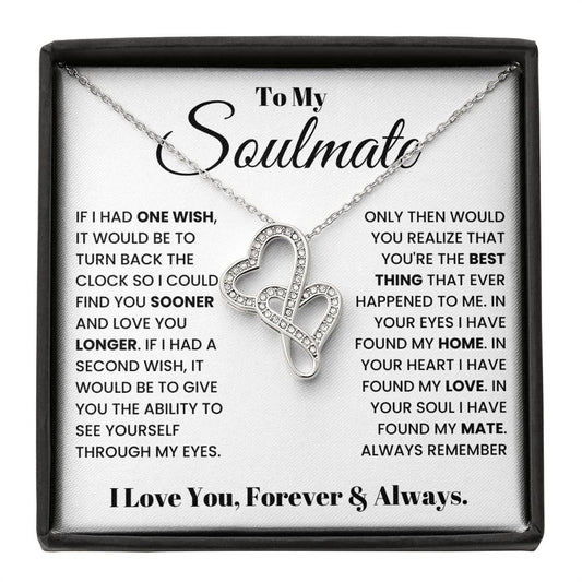 Soulmate Heart to Heart Necklace Gift for Wife or Girlfriend-[product type]