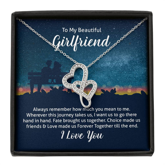 To my beautiful wife heart to heart necklace