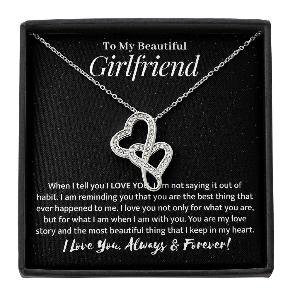 Girlfriend Heart to Heart Necklace Gift-[Heartfelt Family Gift]