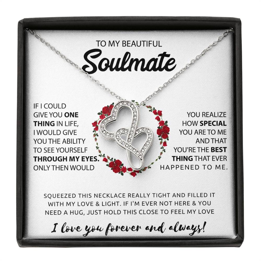 Soulmate Heart to Heart Necklace Gift-[Heartfelt Family Gift]