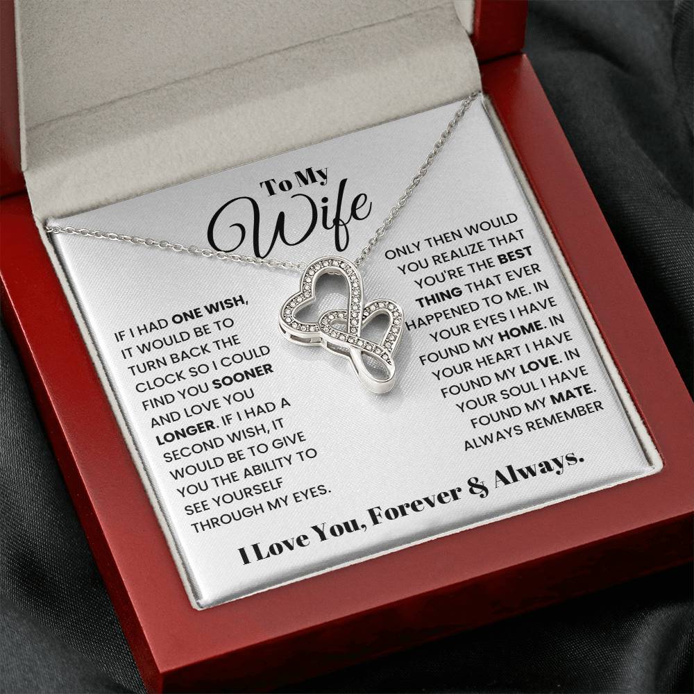 To My Wife Knot Necklace and Earring Gift Set-[Heartfelt Family Gift]