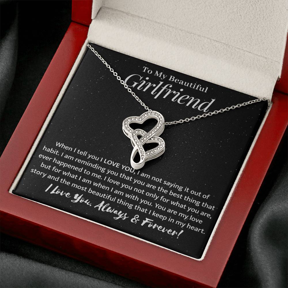 Girlfriend Heart to Heart Necklace Gift-[Heartfelt Family Gift]