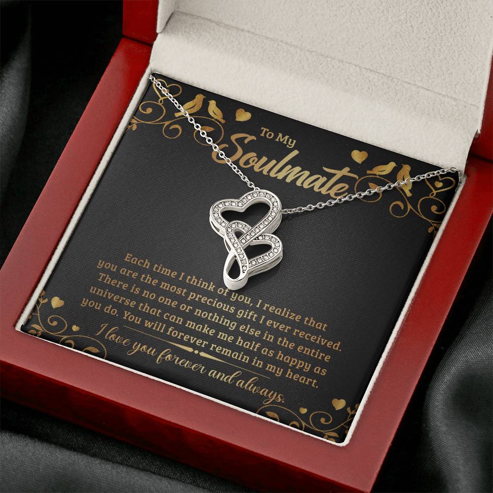 To My Soulmate - e heart to heart necklace