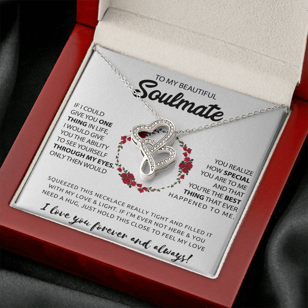 Soulmate Heart to Heart Necklace Gift-[Heartfelt Family Gift]