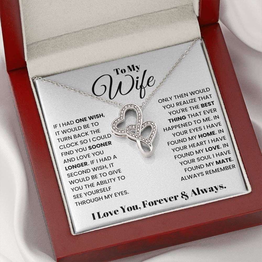 To My Wife Knot Necklace and Earring Gift Set-[Heartfelt Family Gift]