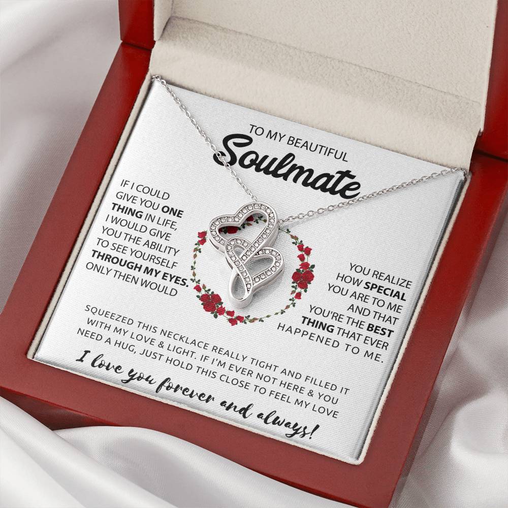 Soulmate Heart to Heart Necklace Gift-[Heartfelt Family Gift]