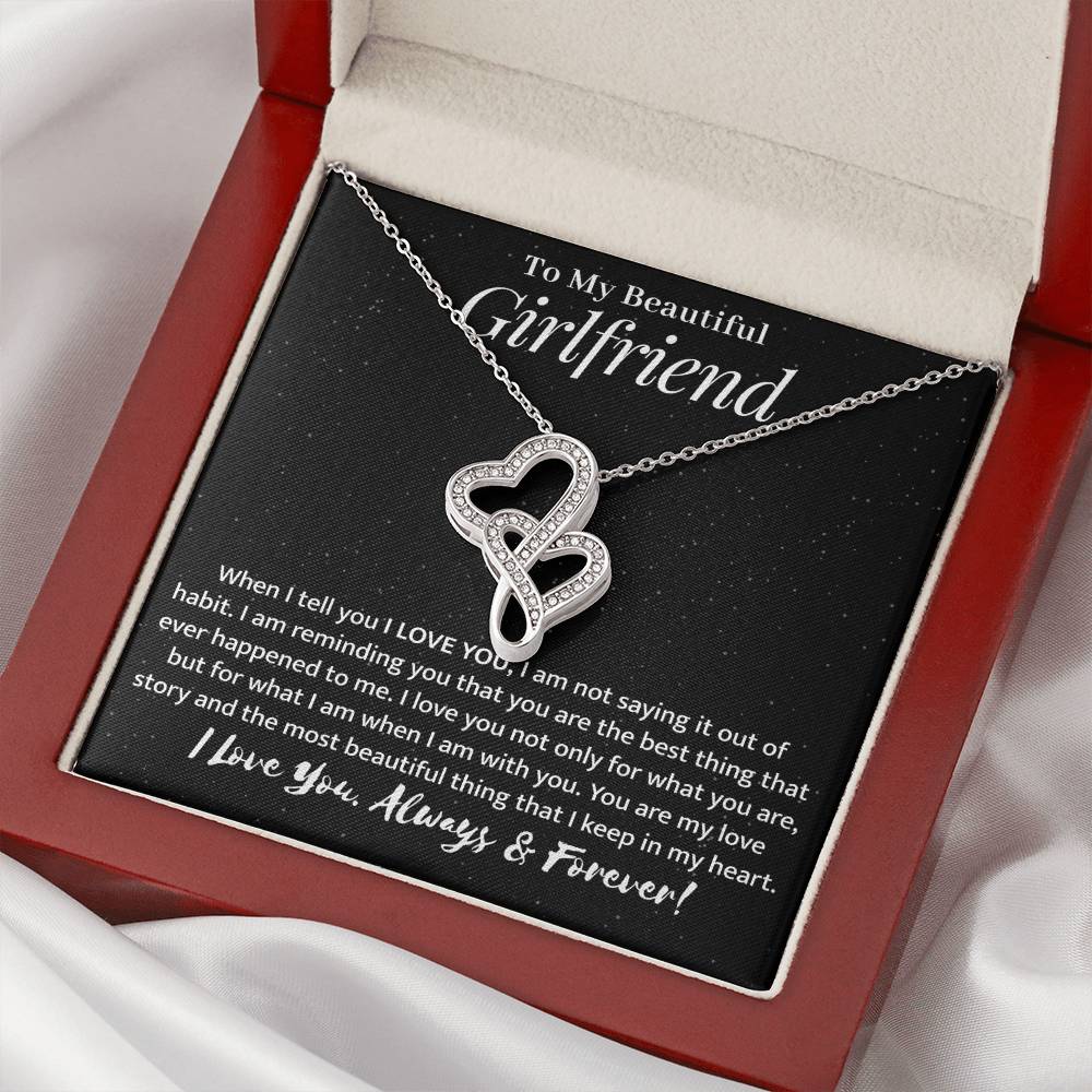 Girlfriend Heart to Heart Necklace Gift-[Heartfelt Family Gift]