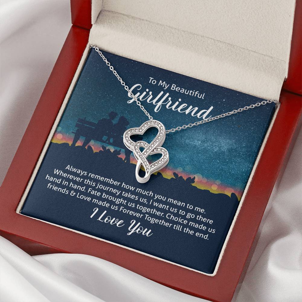 To my beautiful wife heart to heart necklace