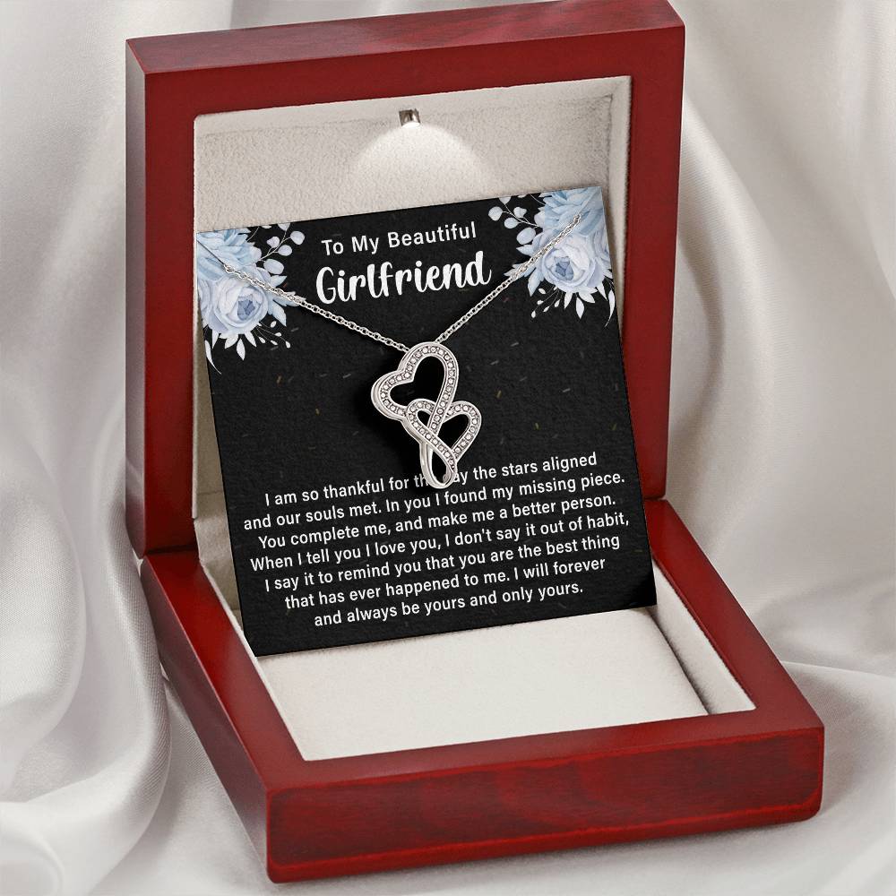 Girlfriend Heart to Heart Necklace Gift-[Heartfelt Family Gift]