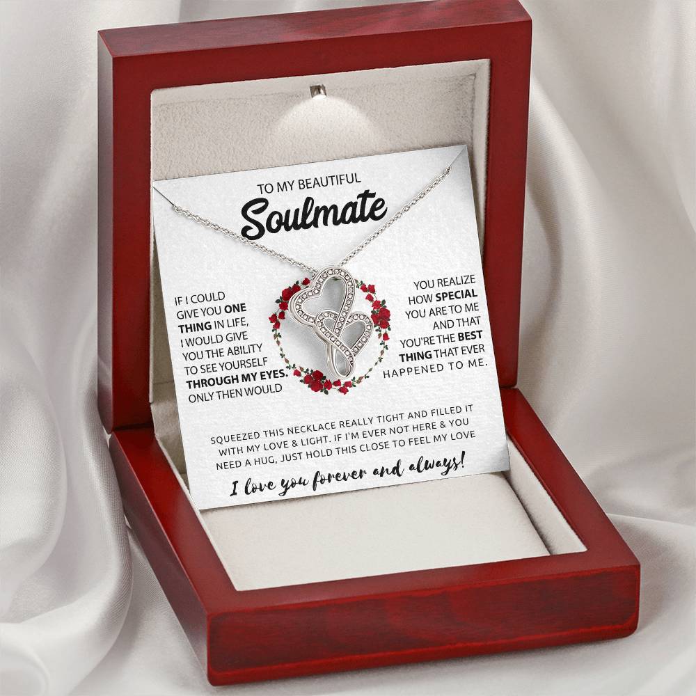 Soulmate Heart to Heart Necklace Gift-[Heartfelt Family Gift]