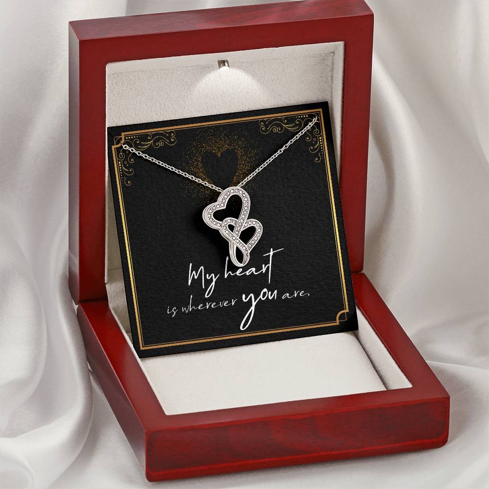 Soulmate Double Heart Necklace Gift