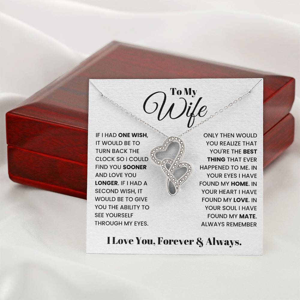 To My Wife Knot Necklace and Earring Gift Set-[Heartfelt Family Gift]