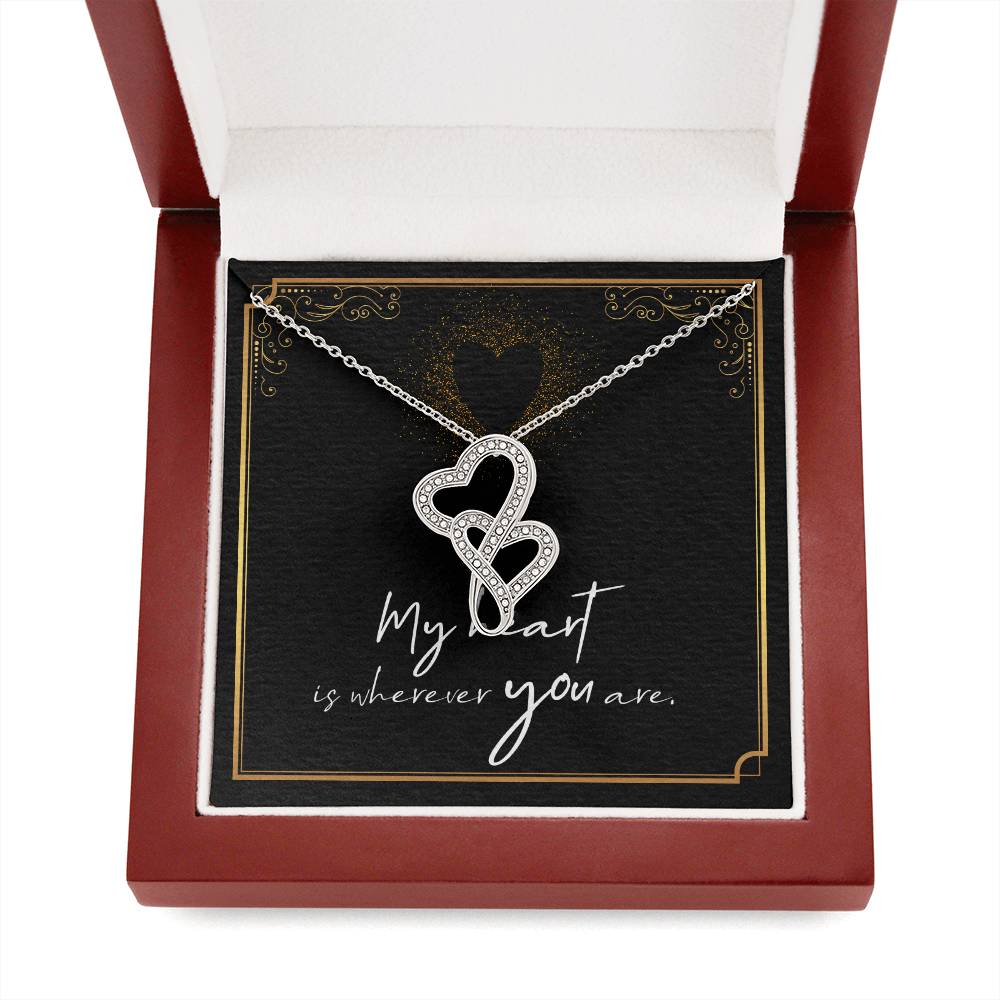 Soulmate Double Heart Necklace Gift