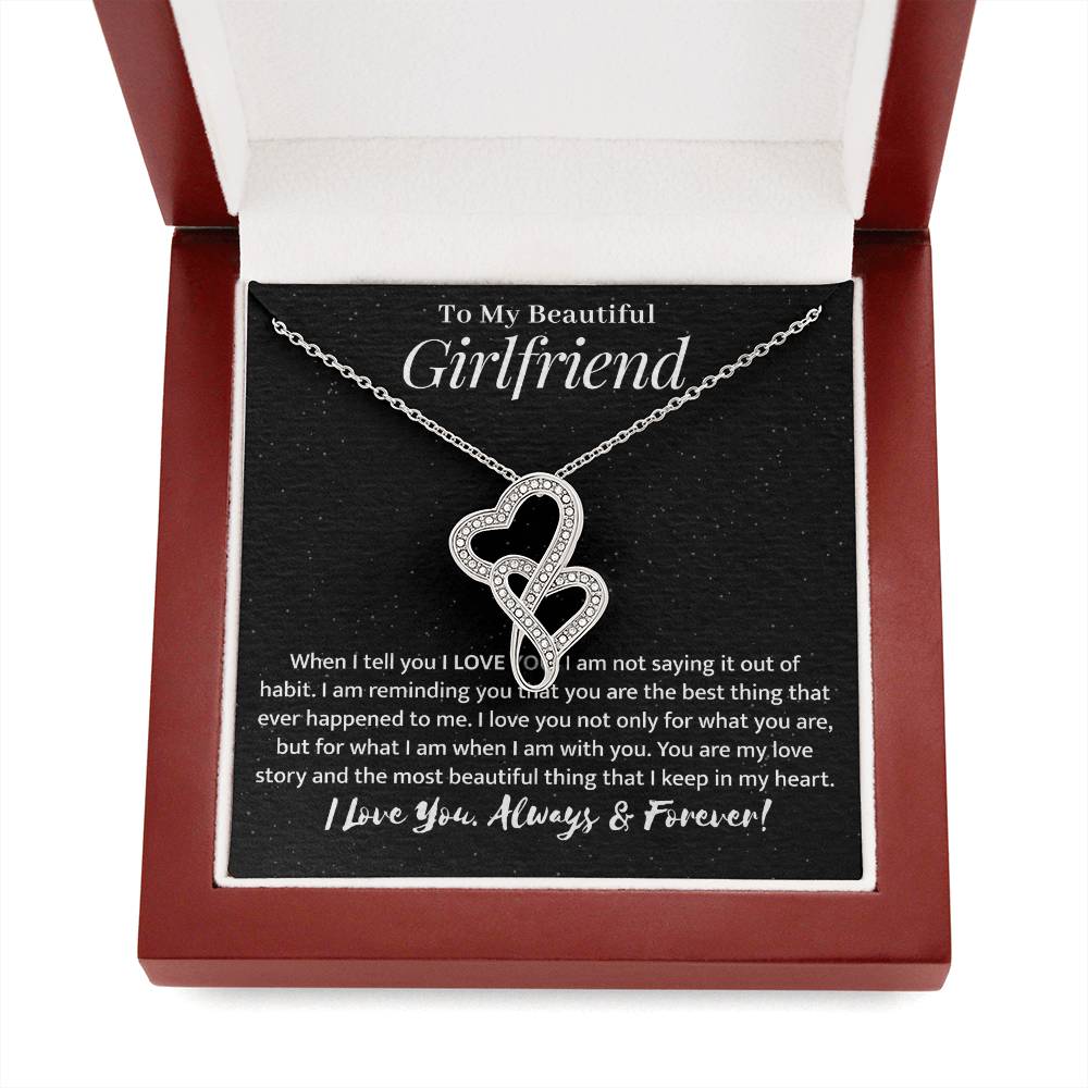 Girlfriend Heart to Heart Necklace Gift-[Heartfelt Family Gift]