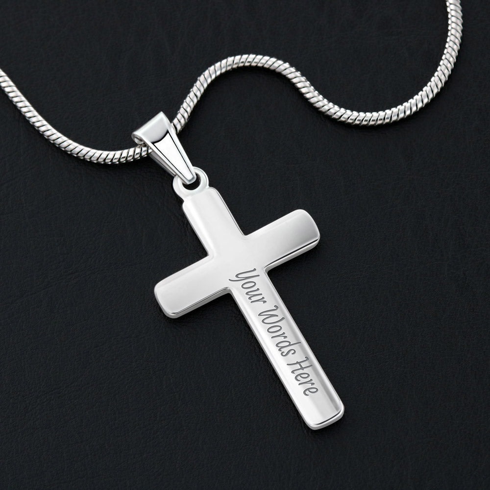 Class of 2024 Engraved Cross Necklace Graduation Gift-[product type]