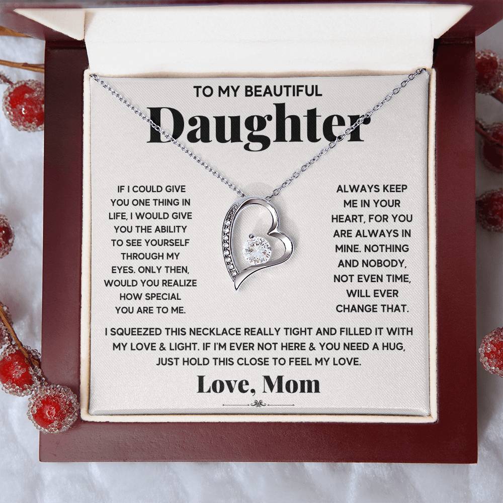 To My Beautiful Daughter Necklace From Mom-[product type]