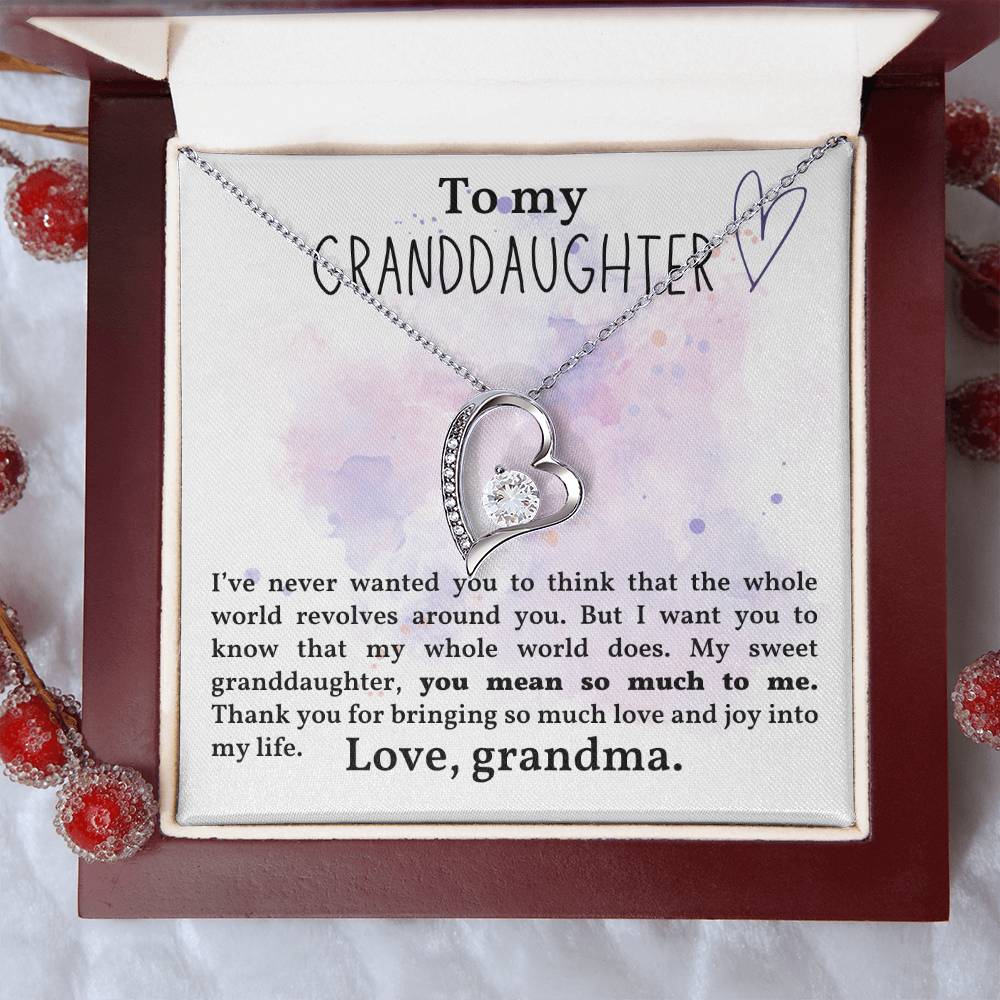 To My Granddaughter Necklace, Christmas Birthday Gift For Granddaughter-[product type]