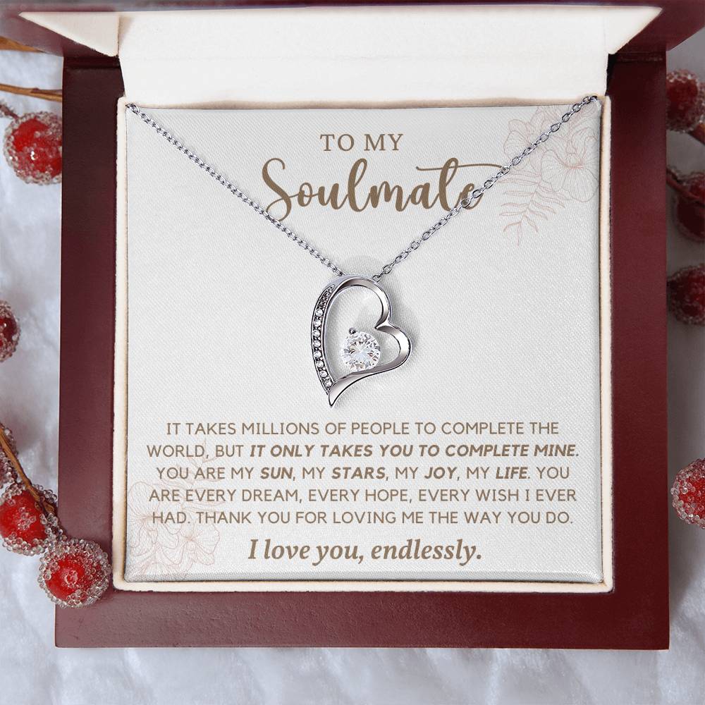 To Soulmate Necklace Gift For Girlfriend Wife Birthday Valentines Day Christmas-[product type]