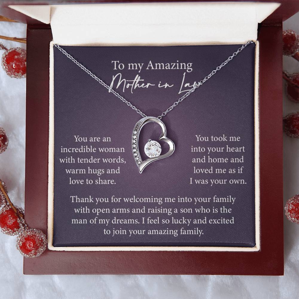 Mother in Law Heart Necklace Gift-[product type]