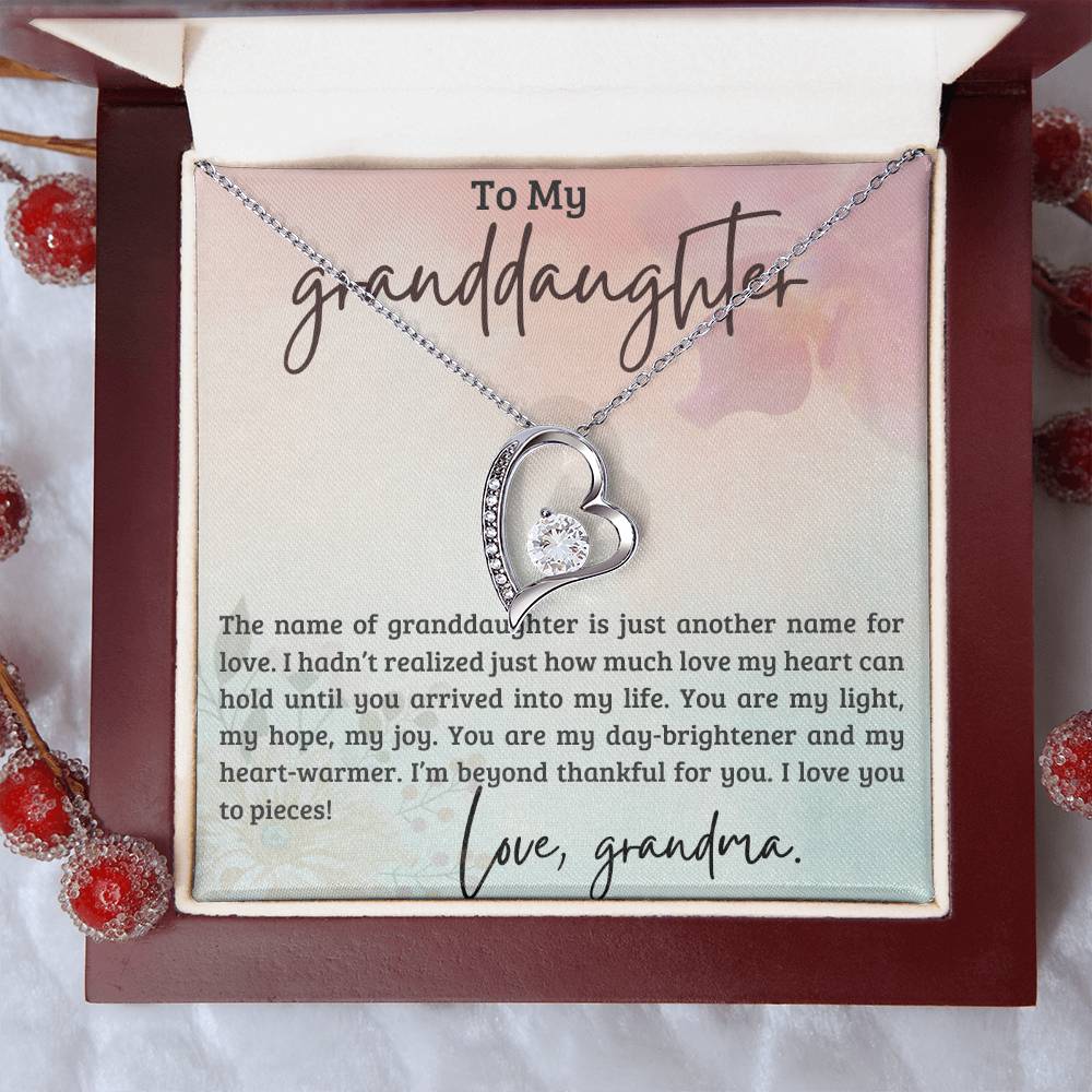 To My Granddaughter Necklace, Christmas Birthday Gift For Granddaughter-[product type]