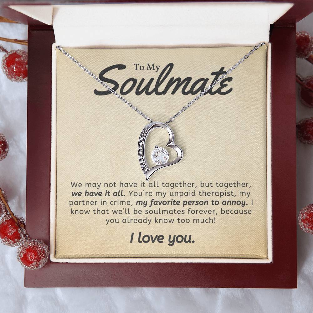 To Soulmate Necklace Gift For Girlfriend Wife Birthday Valentines Day Christmas-[product type]