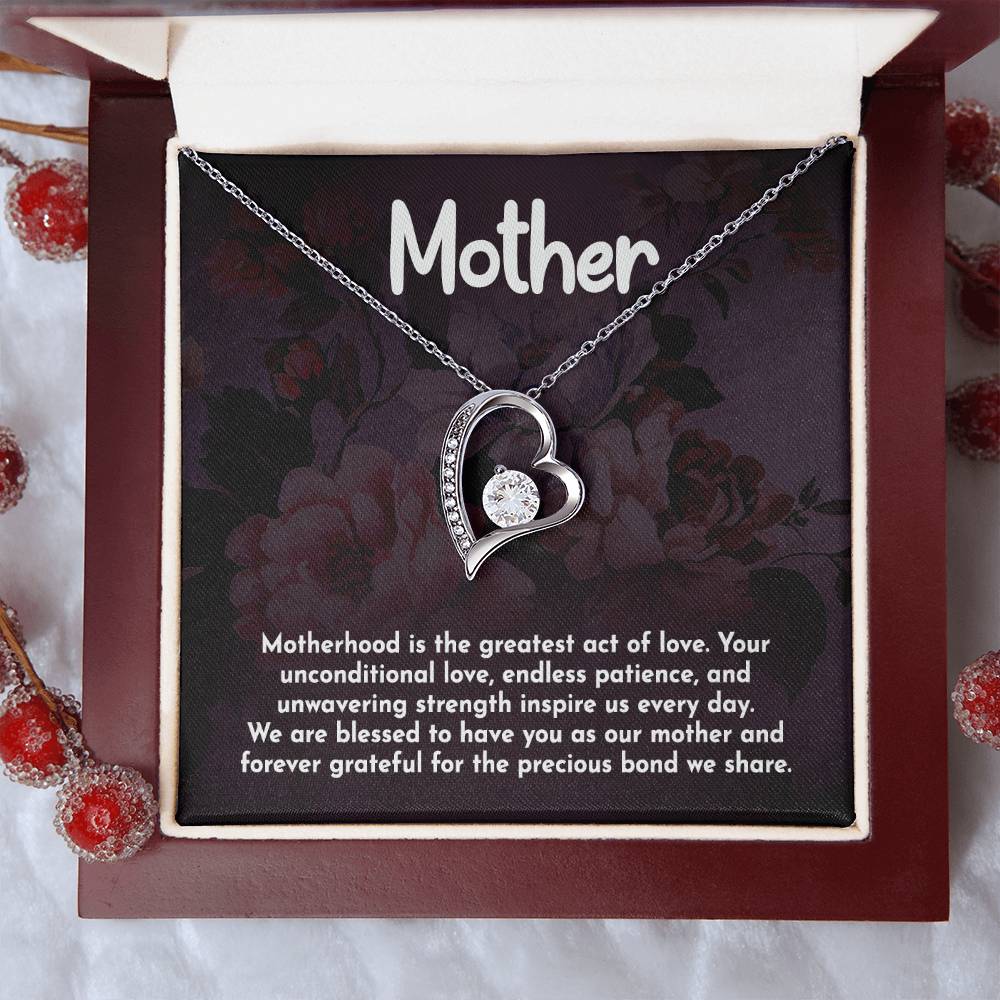 Mother Motherhood Heart Necklace Gift-[product type]