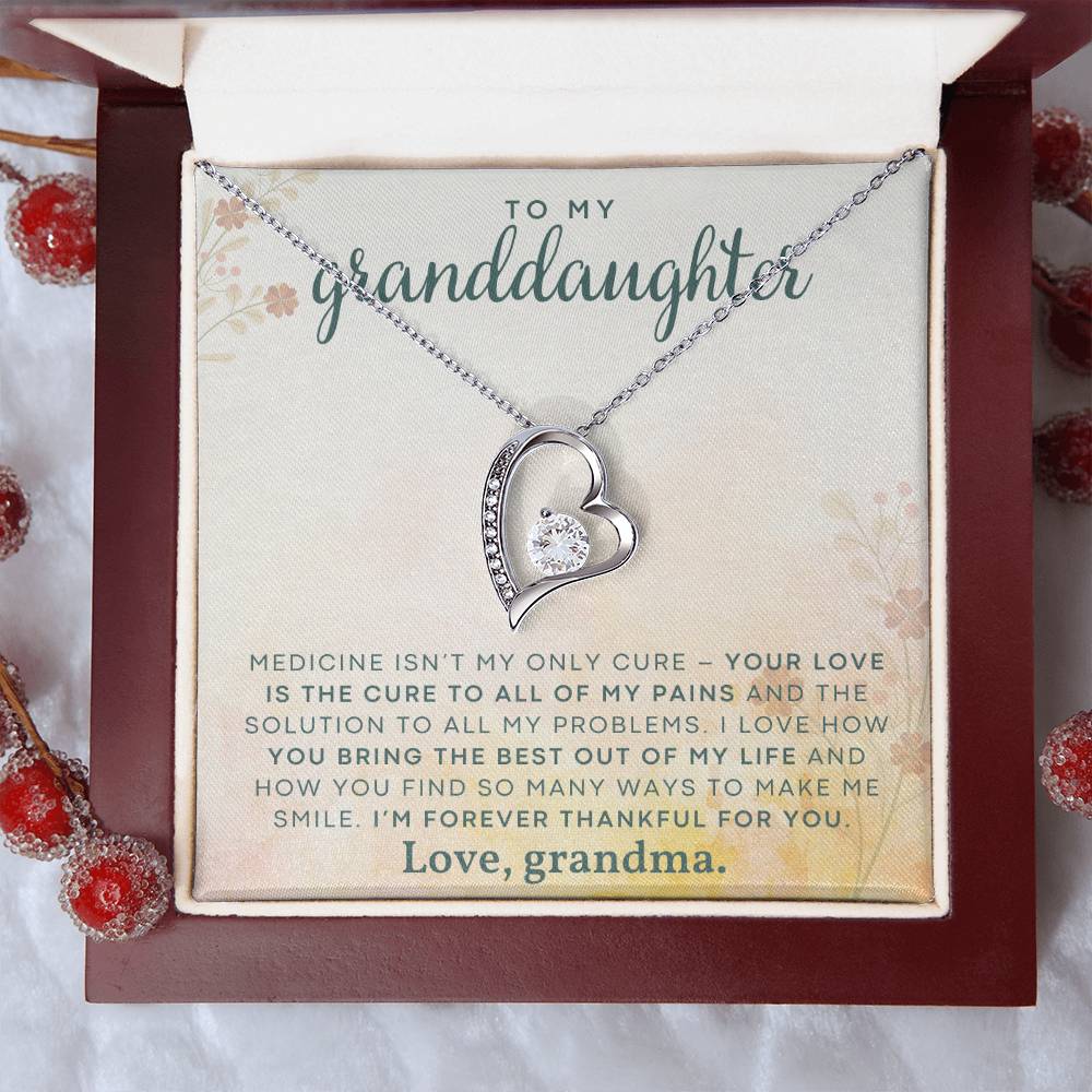 To My Granddaughter Necklace, Christmas Birthday Gift For Granddaughter-[product type]