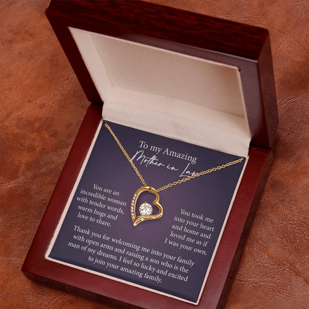 Mother in Law Heart Necklace Gift-[product type]