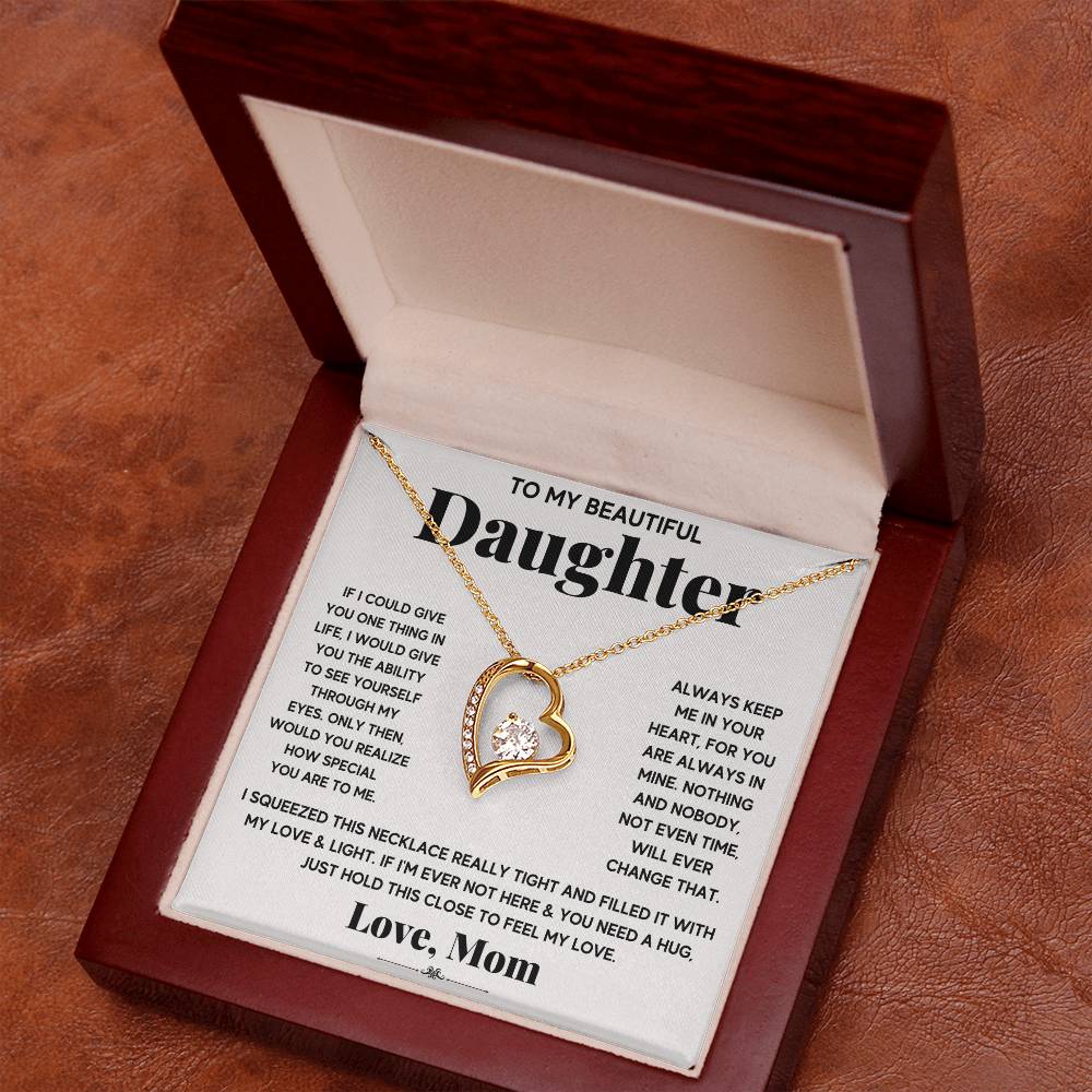 To My Beautiful Daughter Necklace From Mom-[product type]