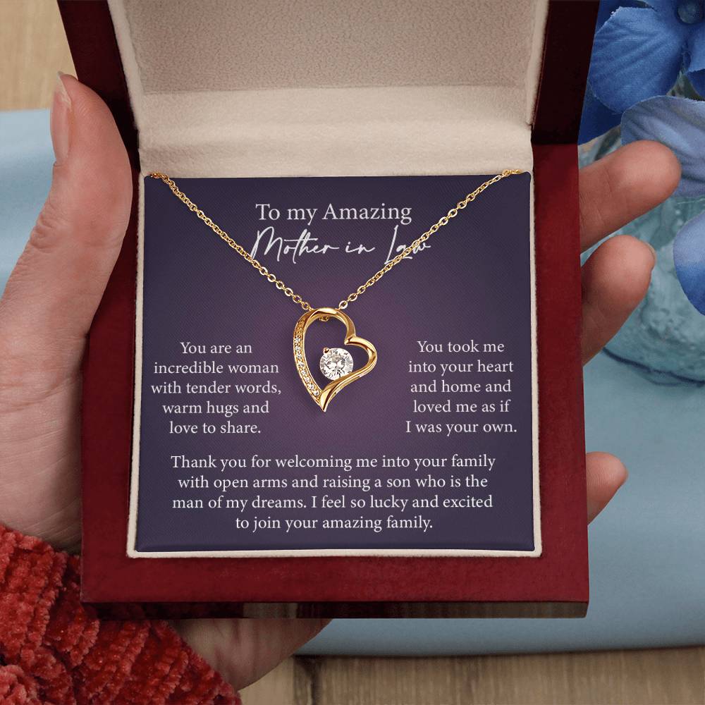 Mother in Law Heart Necklace Gift-[product type]