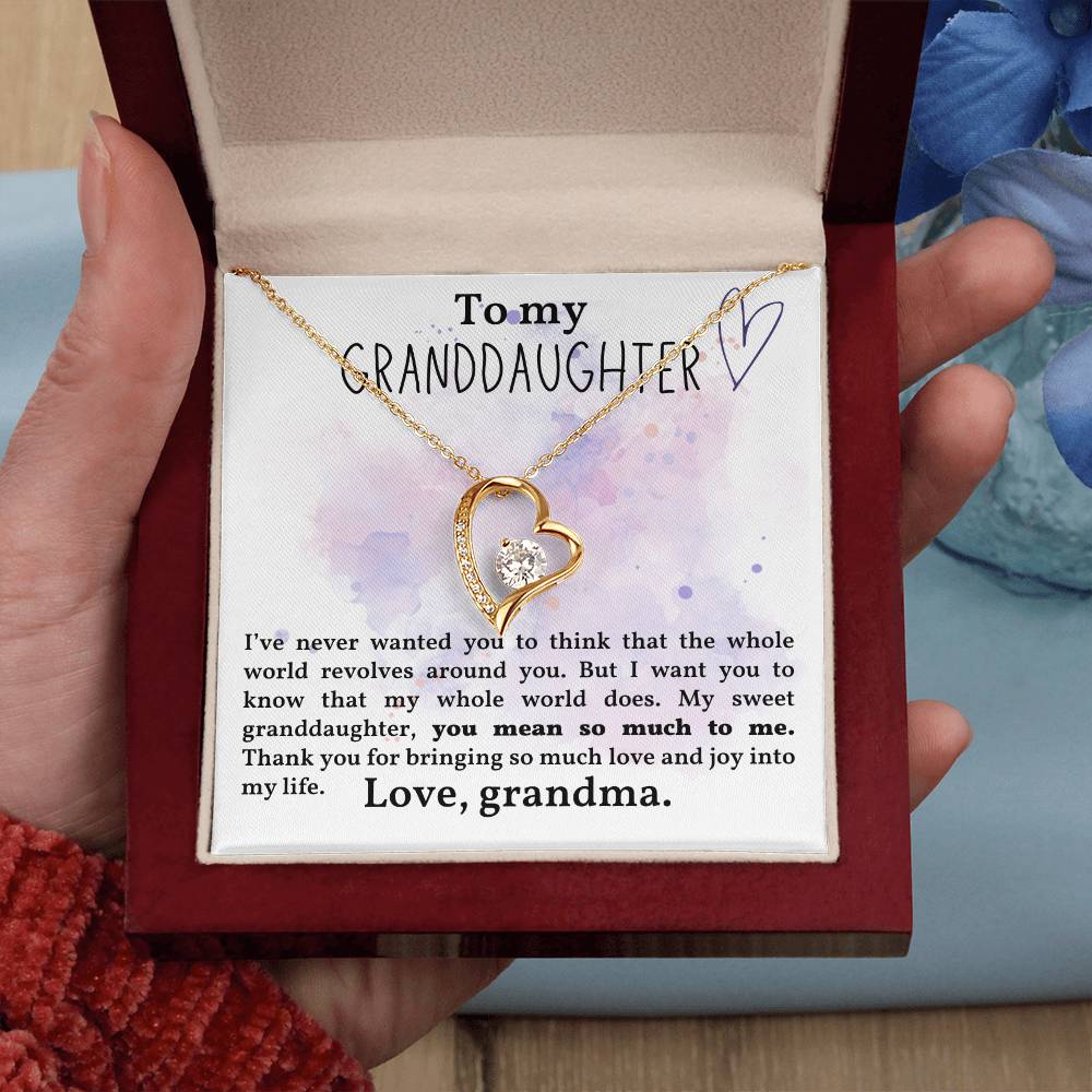 To My Granddaughter Necklace, Christmas Birthday Gift For Granddaughter-[product type]