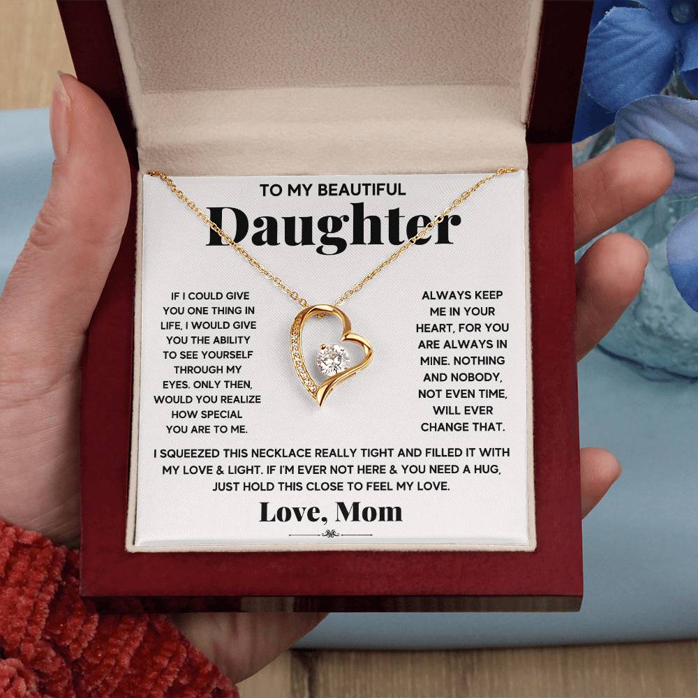 To My Beautiful Daughter Necklace From Mom-[product type]