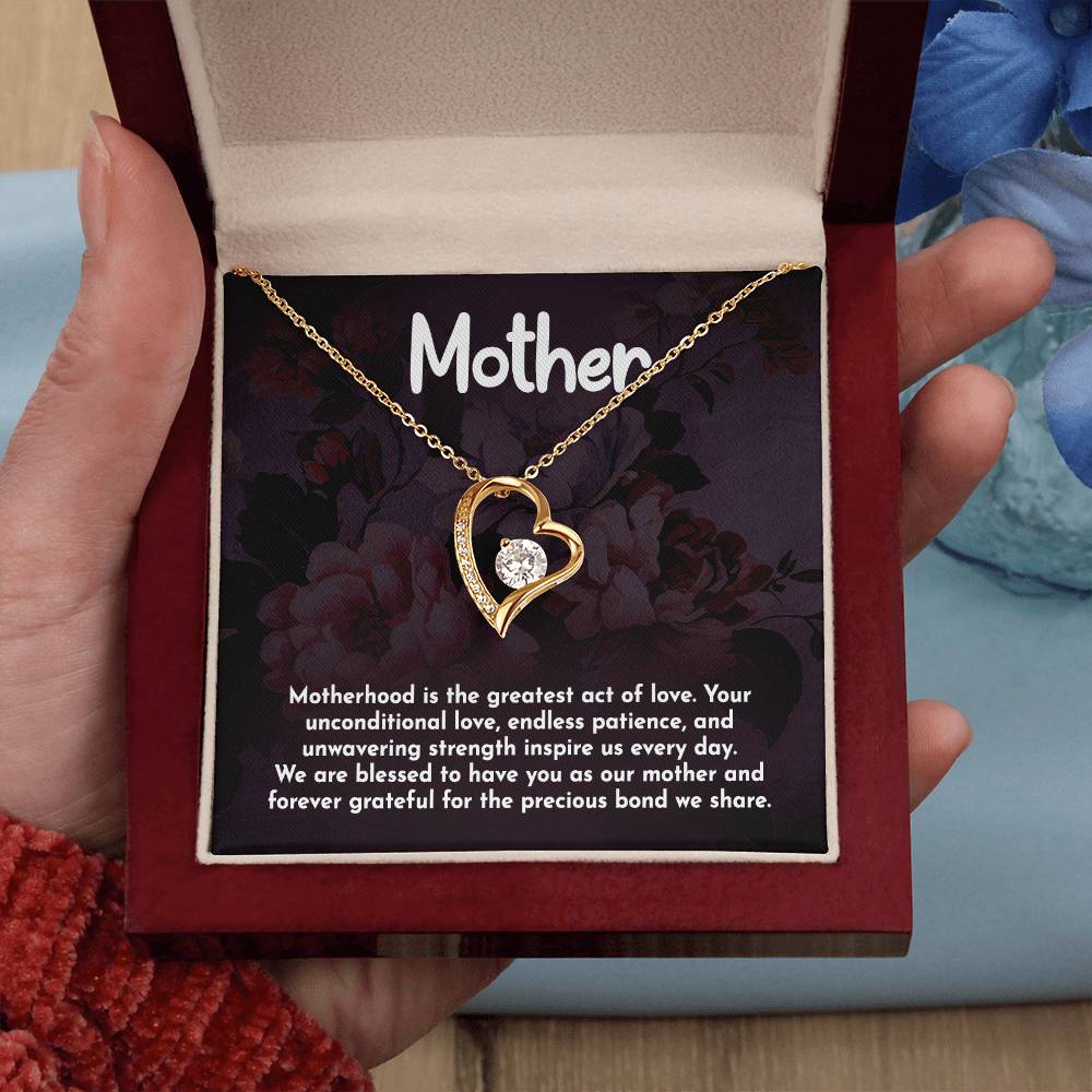 Mother Motherhood Heart Necklace Gift-[product type]